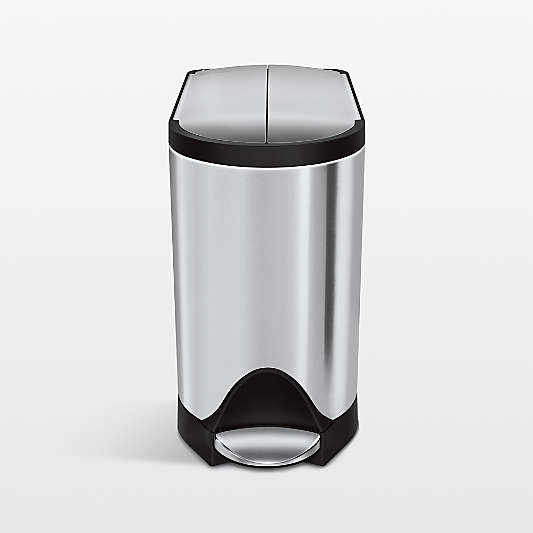 simplehuman ® Brushed Metal Butterfly Trash Can