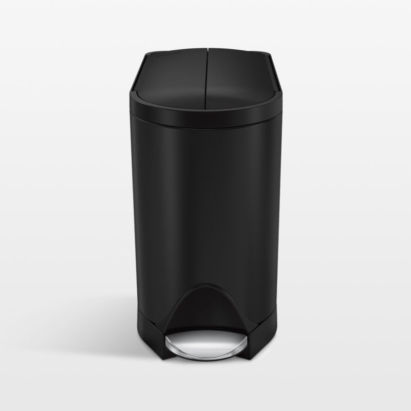 simplehuman 10L Butterfly Step Trash Can, Matte Black Steel