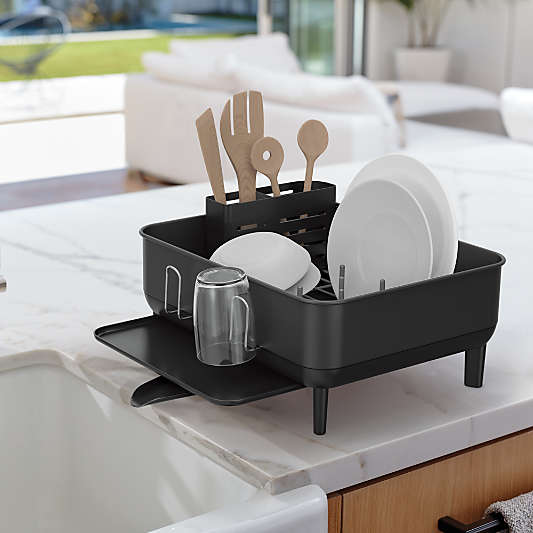 simplehuman Black Compact Steel Frame Dishrack