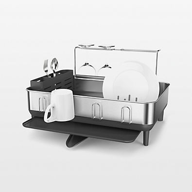 View Simplehuman Kitchen Dish Drying Rack, Brushed Stainless Steel details