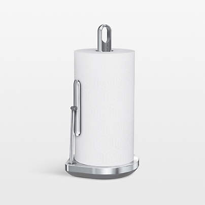 Simplehuman Kitchen Paper Towel Holder with Spray Pump, Brushed Stainless Steel