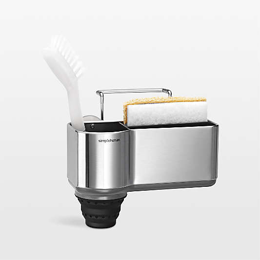Simplehuman Sink Caddy, Kitchen Sponge Holder, Brushed Stainless Steel