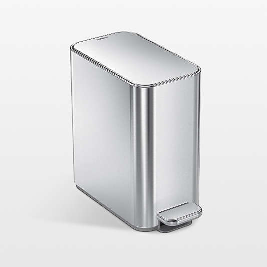 simplehuman ® Brushed Metal Bathroom Trash Can