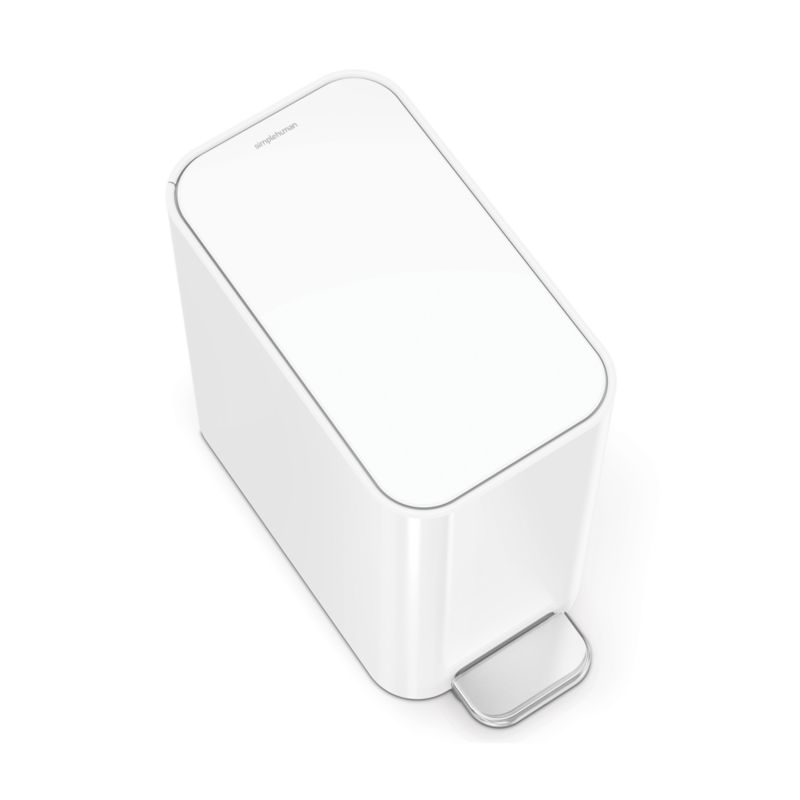 simplehuman ® White Metal Bathroom Trash Can - image 4 of 8