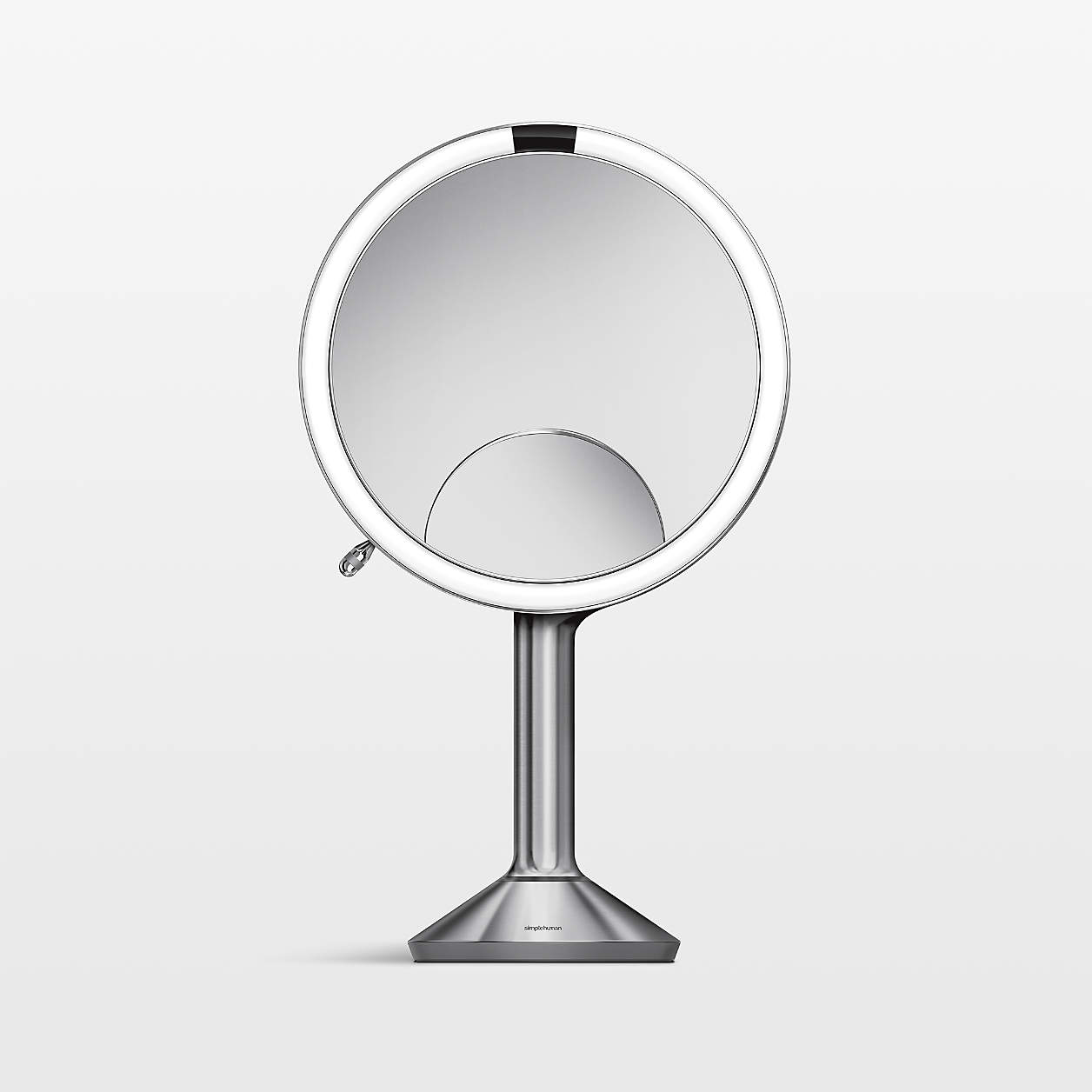 simplehuman Brushed Metal Magnifying Mirror Trio + Reviews | Crate & Barrel