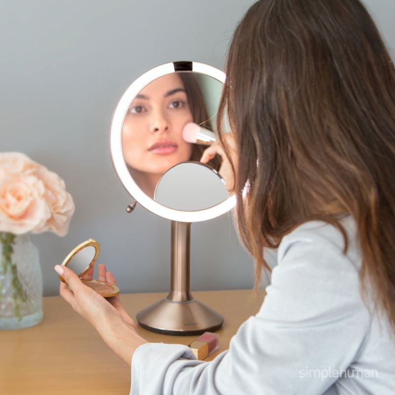 simplehuman ® Rose Gold Metal Magnifying Mirror Trio - image 2 of 6