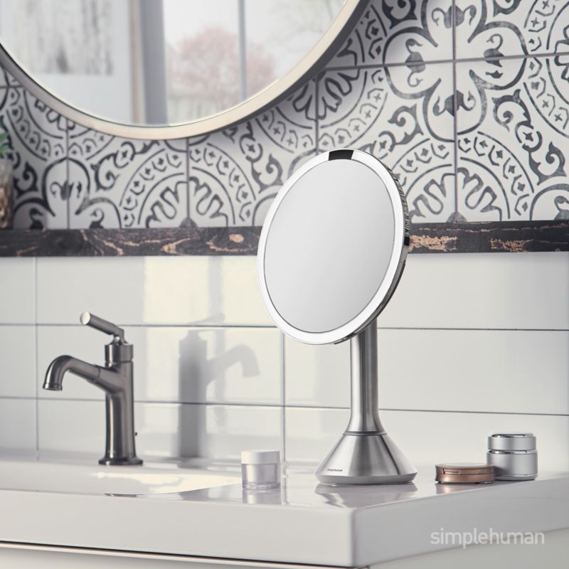 simplehuman ® 8" Brushed Metal Magnifying Mirror - image 1 of 3