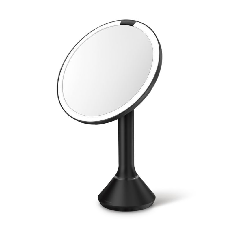 simplehuman ® 8" Brushed Matte Black Metal Magnifying Mirror - image 4 of 5