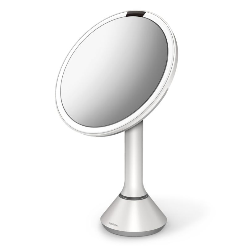 simplehuman ® 8" Brushed White Metal Magnifying Mirror - image 3 of 5