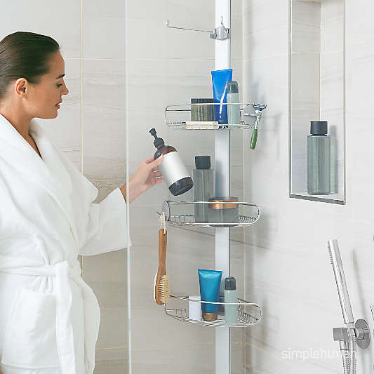 Simplehuman 9' Tension Arm Adjustable Bathroom Shower Caddy