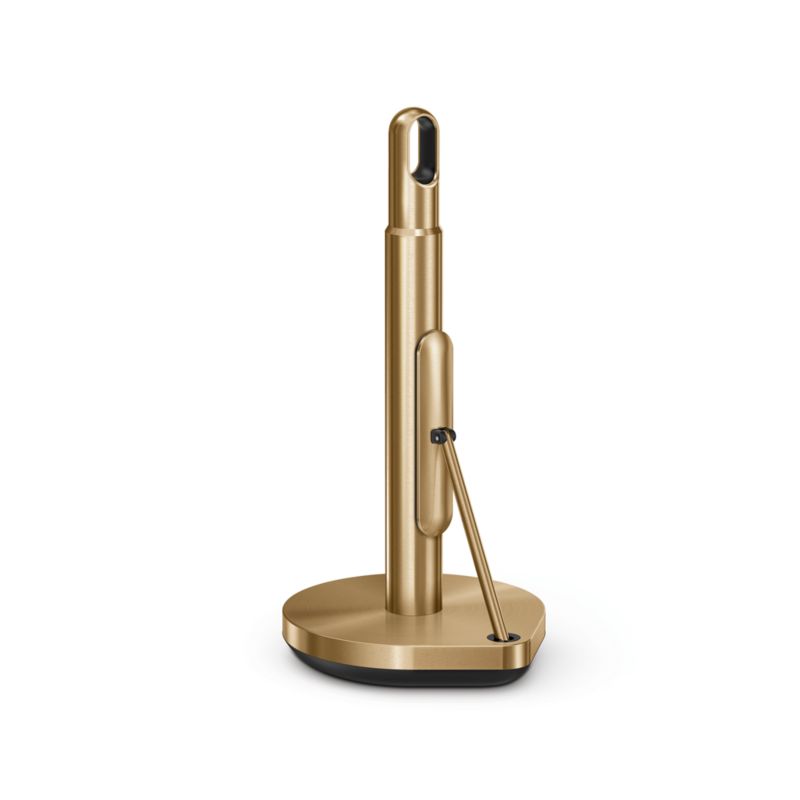 simplehuman Tension Arm Paper Towel Holder, Brass Steel - image 2 of 3