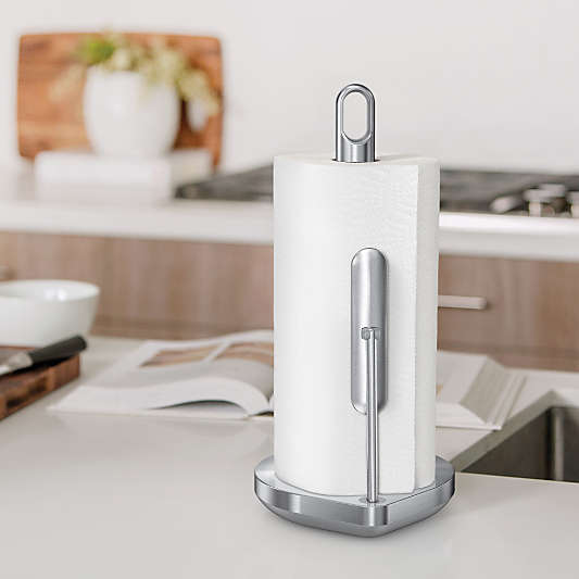 simplehuman Tension Arm Paper Towel Holder, Brushed Stainless Steel