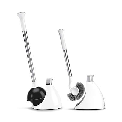 OXO Good Grips Bath Toilet Plunger with Caddy (White)