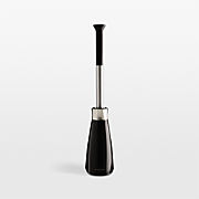 Crate & Barrel Stainless Steel and Black Silicone, Set of 10