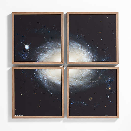 Smithsonian 4-Piece Barred Spiral Galaxy Framed Wall Art Print