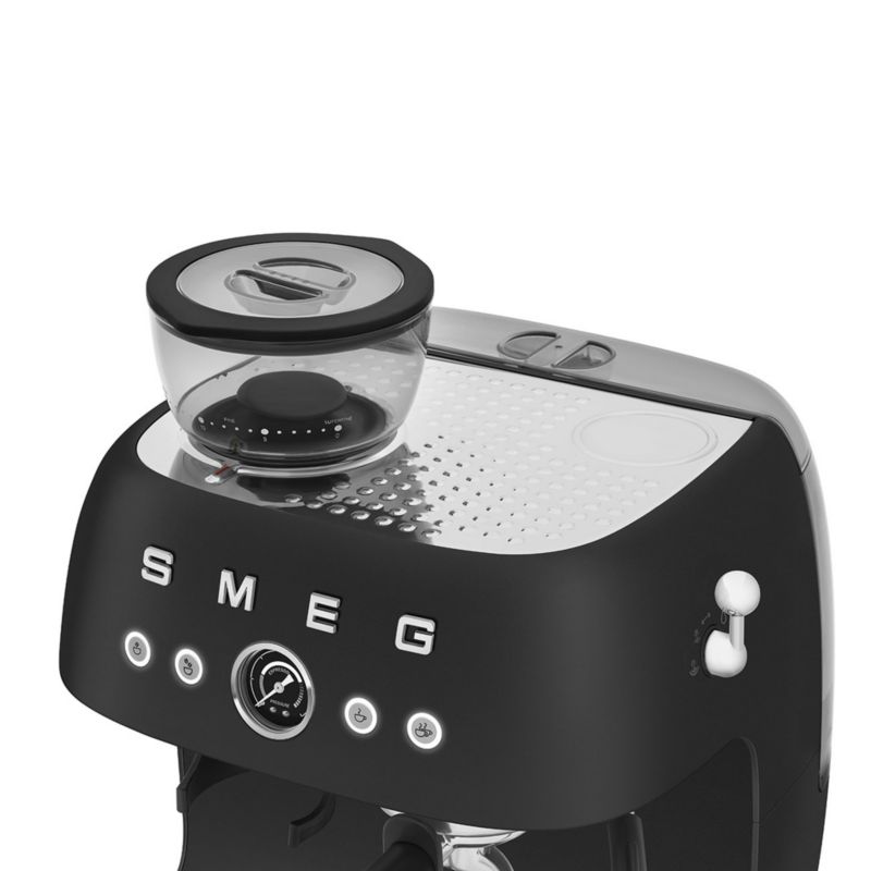 SMEG Matte Black Semi-Automatic Espresso Machine - image 2 of 4
