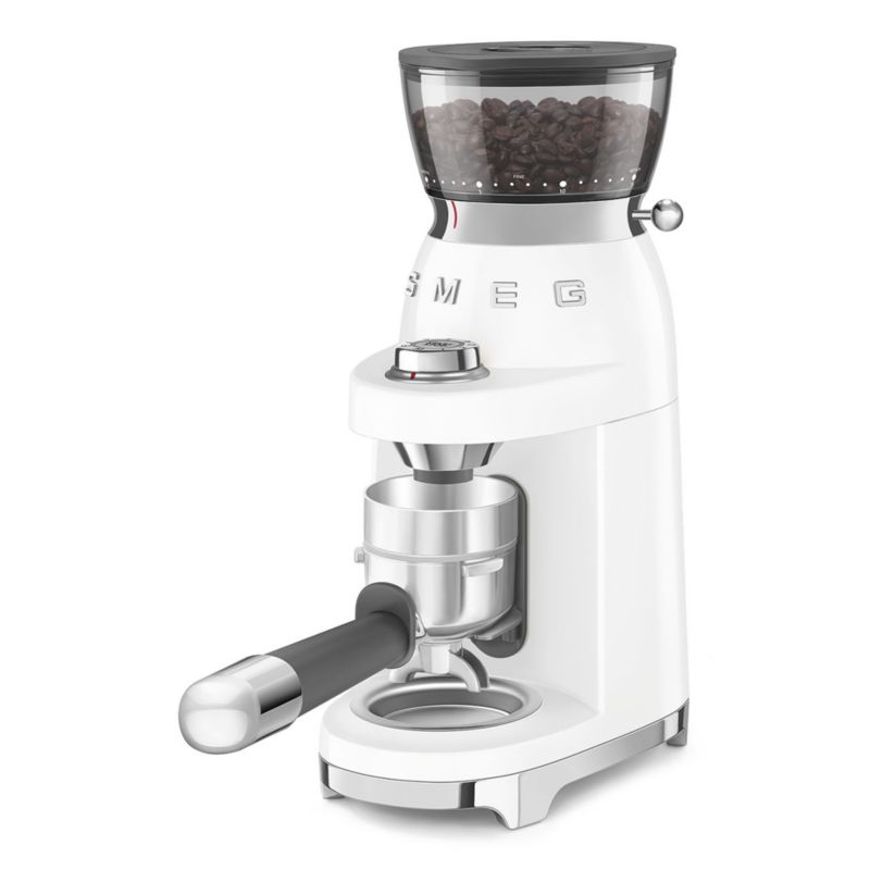 SMEG White Retro Conical Burr Coffee Grinder 2.0 - image 1 of 5
