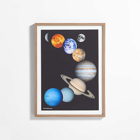 Smithsonian Solar System Montage Framed Wall Art Print