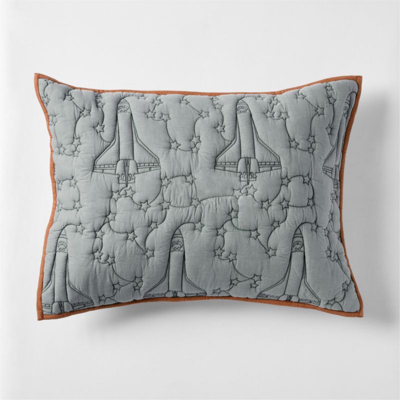 Smithsonian Space Shuttle Embroidered Kids Pillow Sham - image 0 of 5