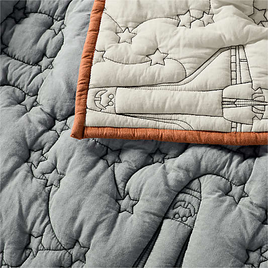 Smithsonian Space Shuttle Embroidered Kids Quilt