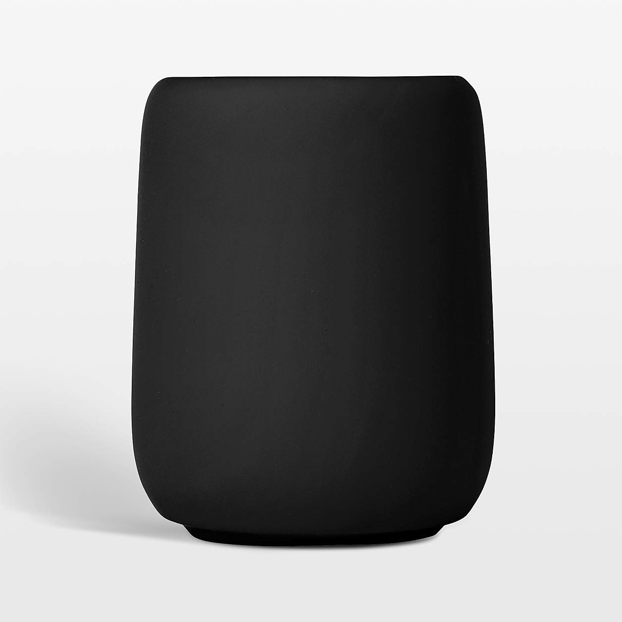 Blomus SONO Ceramic Black Bathroom Tumbler Crate & Barrel