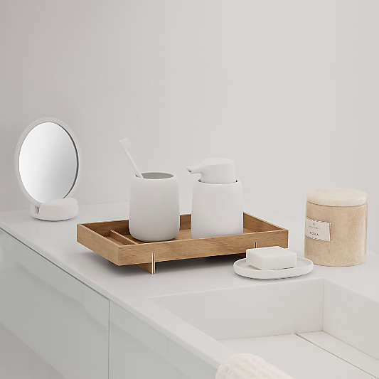 Blomus SONO Ceramic White Oval Bathroom Tray