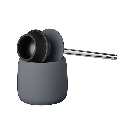 Blomus SONO Magnet Grey Decorative Toilet Plunger and Holder