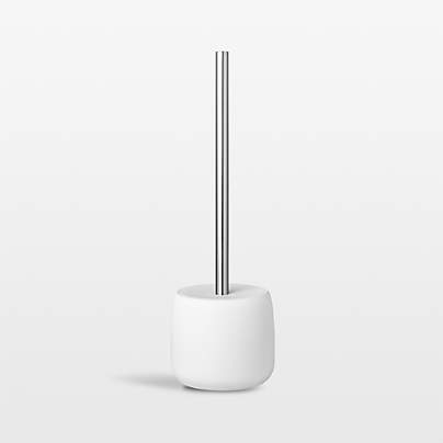 Blomus SONO White Decorative Toilet Plunger and Holder