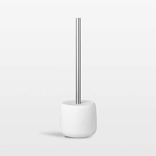 Blomus SONO White Decorative Toilet Plunger and Holder