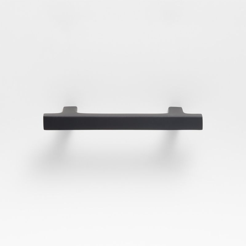 Square Edge 3" Matte Black Cabinet Drawer Bar Pull