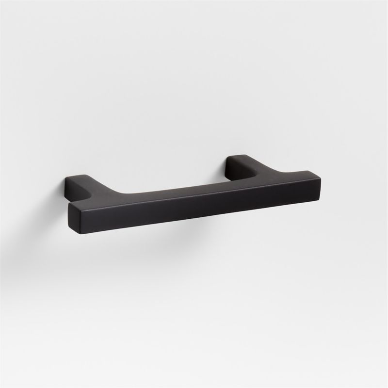 Square Edge Matte Black Bathroom Hand Towel Ring