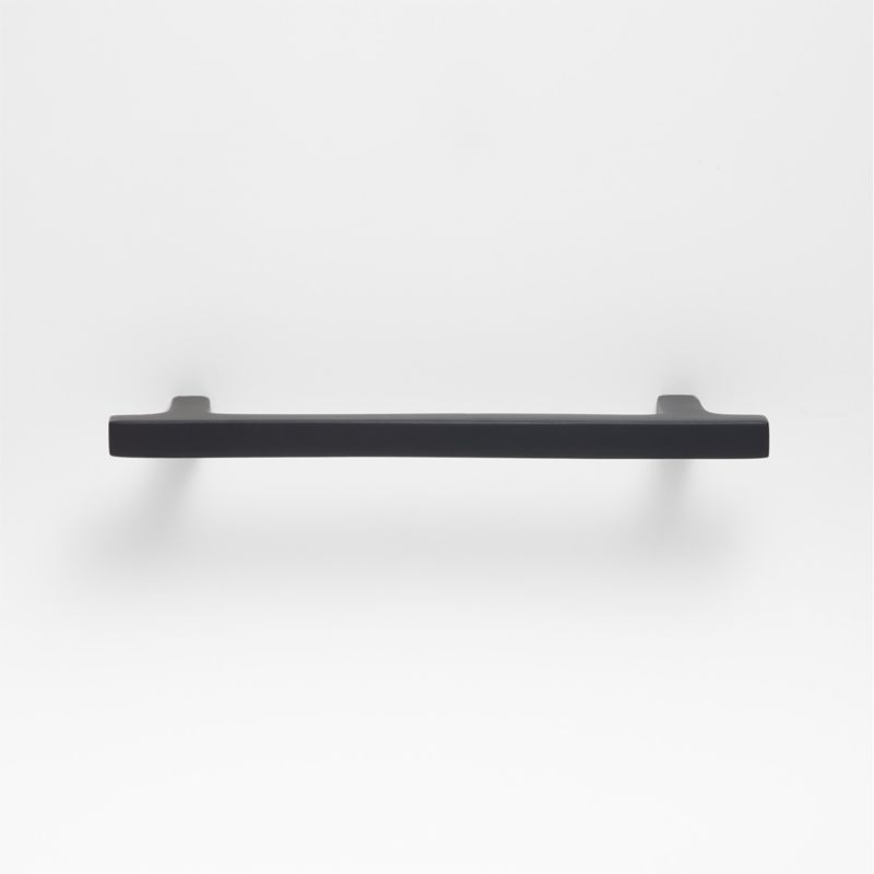 Square Edge 5" Matte Black Cabinet Drawer Bar Pull