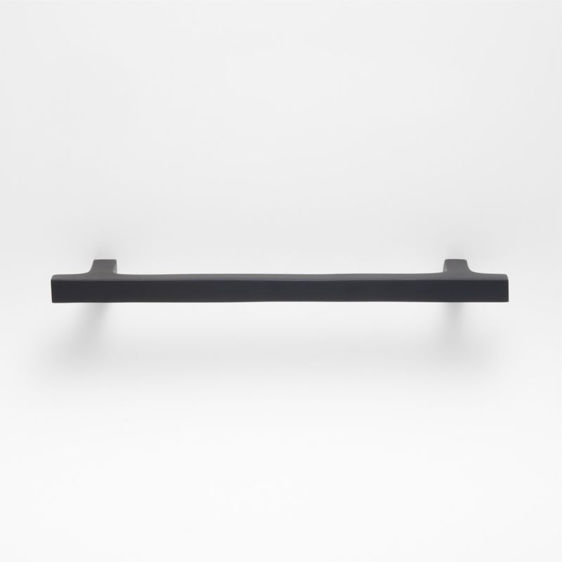 Square Edge 6" Matte Black Cabinet Drawer Bar Pull