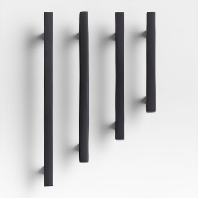 Square Edge 5" Matte Black Cabinet Drawer Bar Pull - image 1 of 5