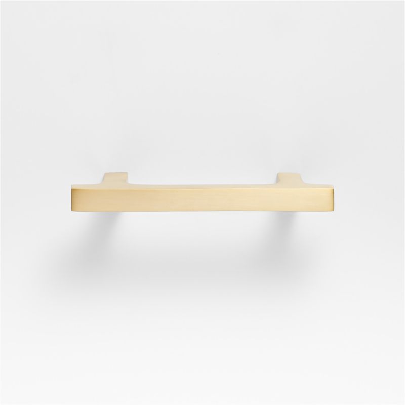 Square Edge 3" Brushed Brass Cabinet Drawer Bar Pull