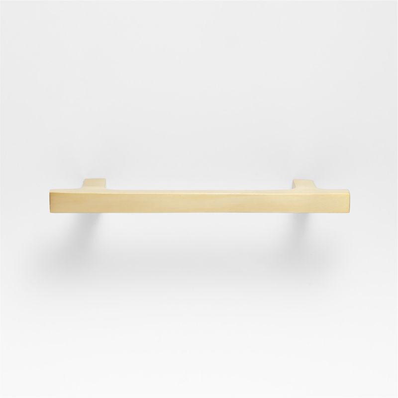 Square Edge 4" Brushed Brass Cabinet Drawer Bar Pull