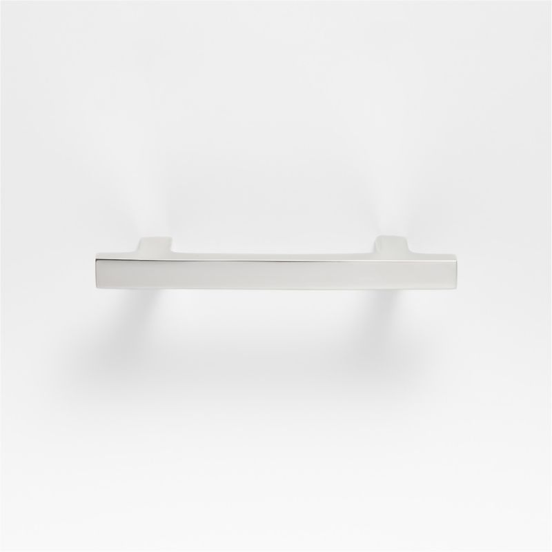 Square Edge 3" Polished Chrome Cabinet Drawer Bar Pull