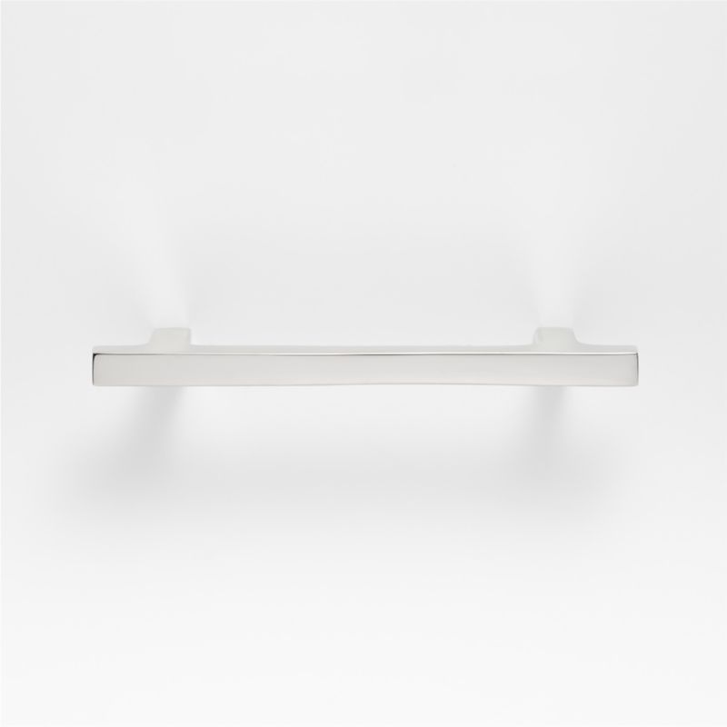 Square Edge 4" Polished Chrome Cabinet Drawer Bar Pull