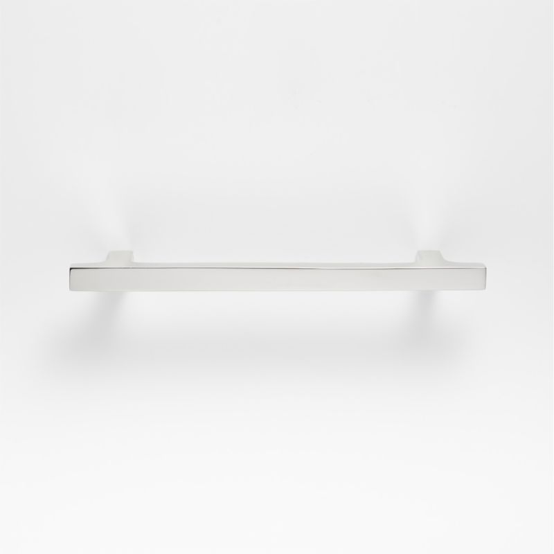 Square Edge 5" Polished Chrome Cabinet Drawer Bar Pull