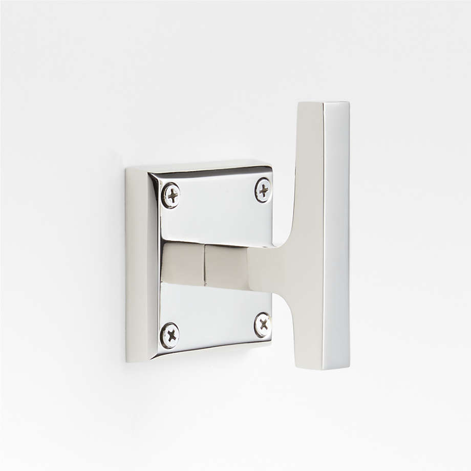 brushed chrome towel hook