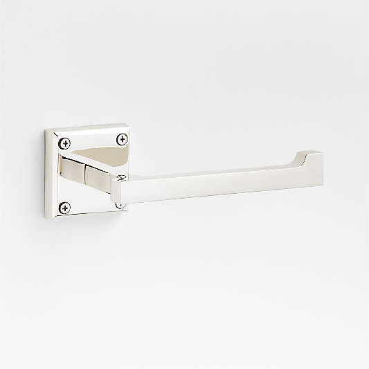 Square Edge Polished Chrome Wall-Mounted Toilet Paper Holder