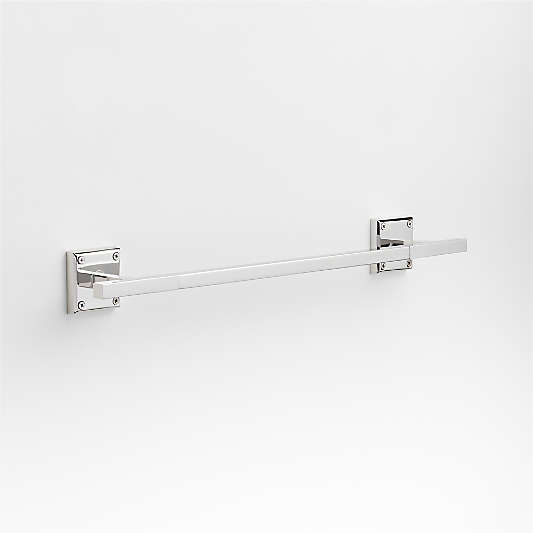 Square Edge Polished Chrome Bath Towel Bar 18"