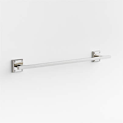 Square Edge Polished Chrome Bath Towel Bar 24"