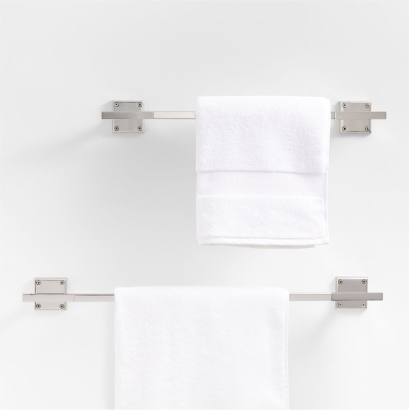 Square Edge Polished Chrome Bath Towel Bar 18"
