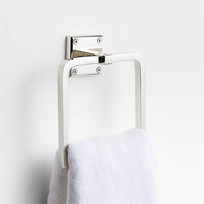 Tapered Brushed Brass Wall-Mounted Bathroom Towel Rack