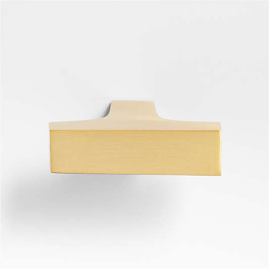 Square Edge Brushed Brass Cabinet Knob