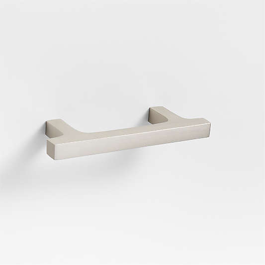 Square Edge 3" Brushed Nickel Cabinet Drawer Bar Pull