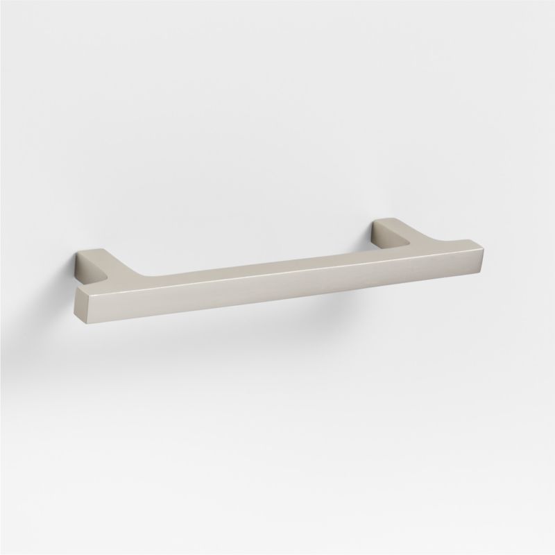 Square Edge 5" Brushed Nickel Cabinet Drawer Bar Pull