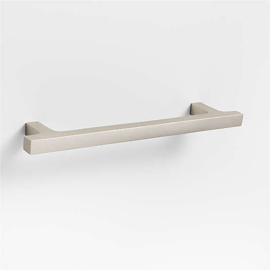 Square Edge 6" Brushed Nickel Cabinet Drawer Bar Pull