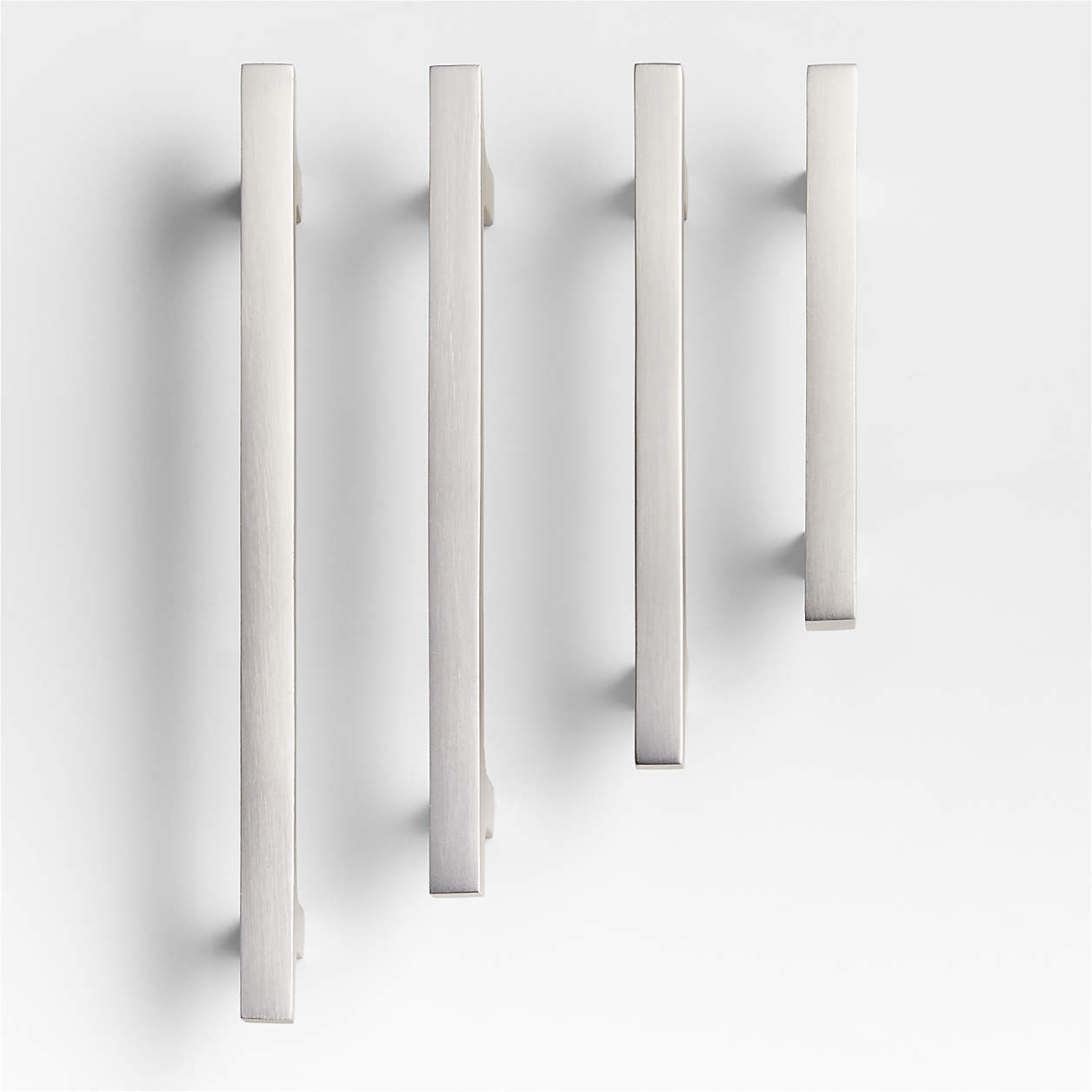 Square Edge Brushed Nickel Drawer Bar Pulls Crate & Barrel